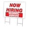 Signmission Now Hiring Seasonal Workers Yard & Stake outdoor plastic coroplast window, C-2436 SEASONAL WORKERS C-2436 SEASONAL WORKERS - alternate 1